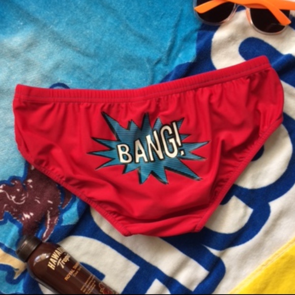 *SOLD!* N2N Red BANG! swimsuit, L (34-36 waist) - Picture 1 of 5
